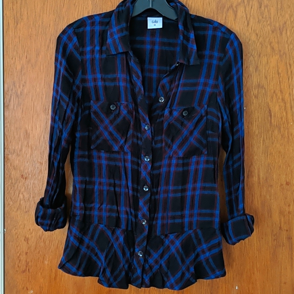 Cabi Plaid Flannel Button Down